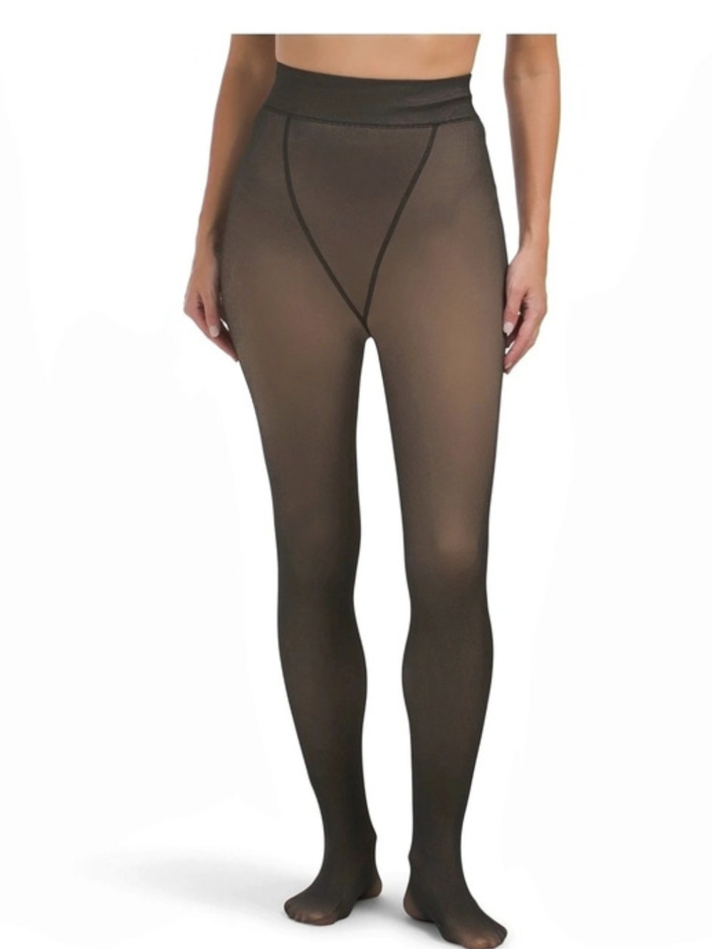 🤎▪️Sam Edelman▪️2 Pk Fleece Lined Sheer Illusion Tights Black